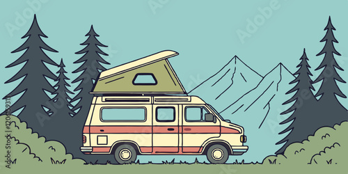 motorhome in camping