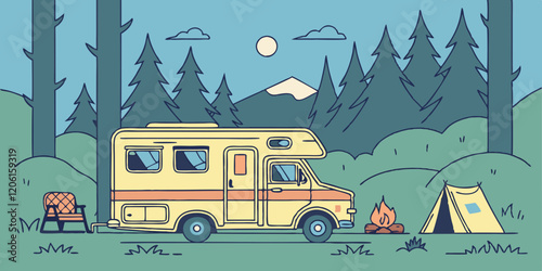 motorhome in camping