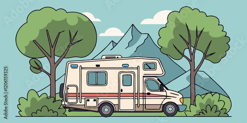 motorhome in camping