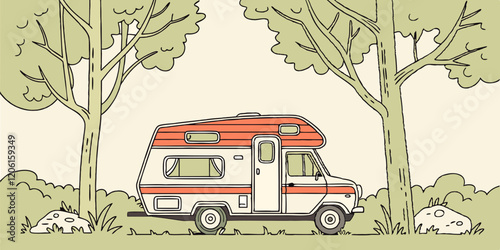 motorhome in camping