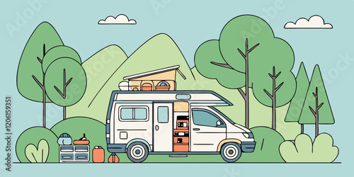 motorhome in camping