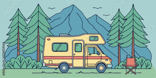 motorhome in camping