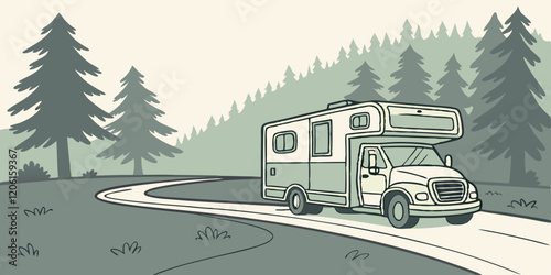 motorhome on the road