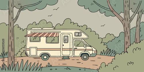 motorhome in camping