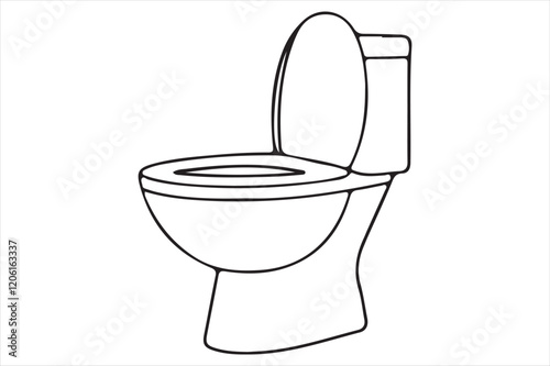 A drawing of a toilet 