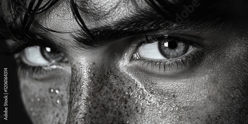 A tearful expression from a person's eye, perfect for illustrating emotional moments