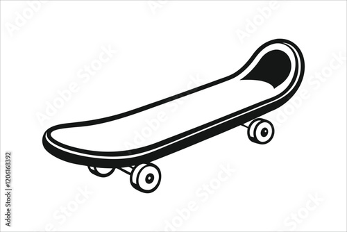 WeSkateboard icon silhouette vector, skateboard sport illustration, isolated design  