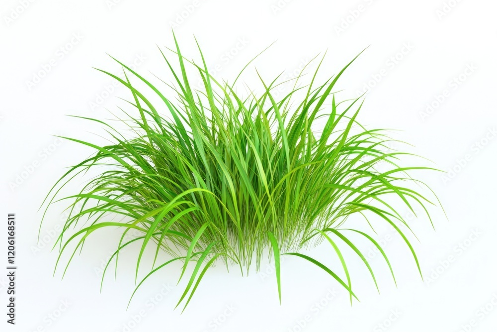 Obraz premium A single green plant on a white surface, ideal for use in presentations, designs or as a background element