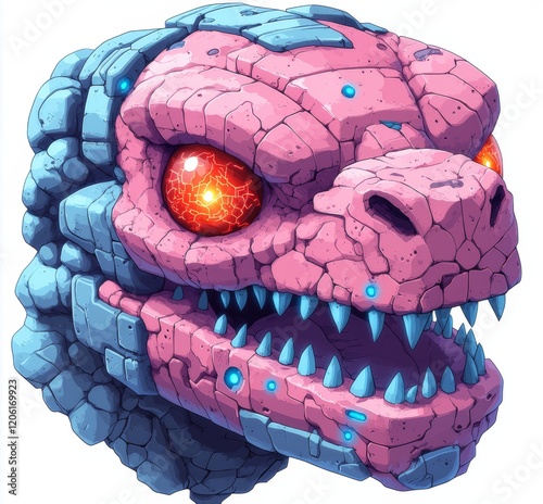 chibi monster design with a pure white background for t-shirt printing