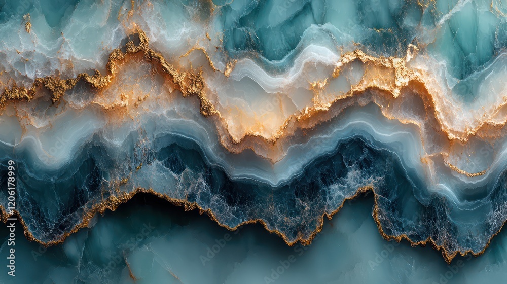 Opulent Teal and Gold Marble Texture: A Luxurious Abstract Art Piece Opulent Teal and Gold Marble Texture: A Luxurious Abstract Art Piece