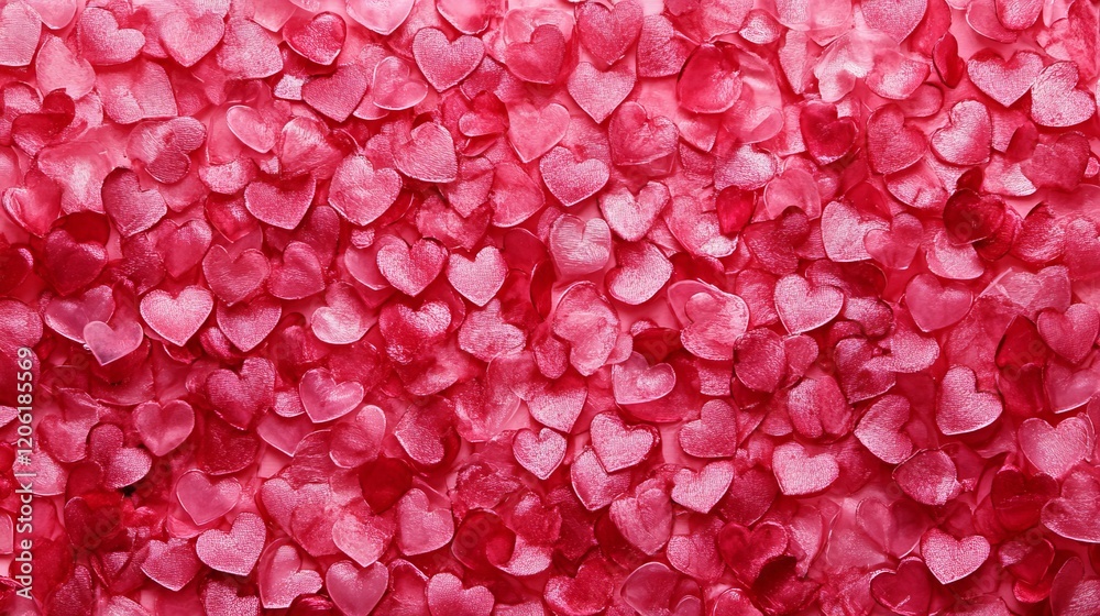 Fototapeta premium Romantic Pink Heart Background Valentines Day Lovely Red Hearts Pattern Design Texture Elegant Shiny Hearts Festive Love Decoration Romantic Sweet Hearts card 