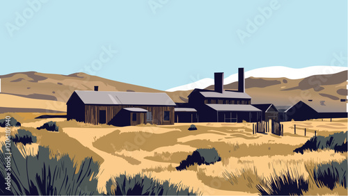 Bodie's Rusting History in California.eps