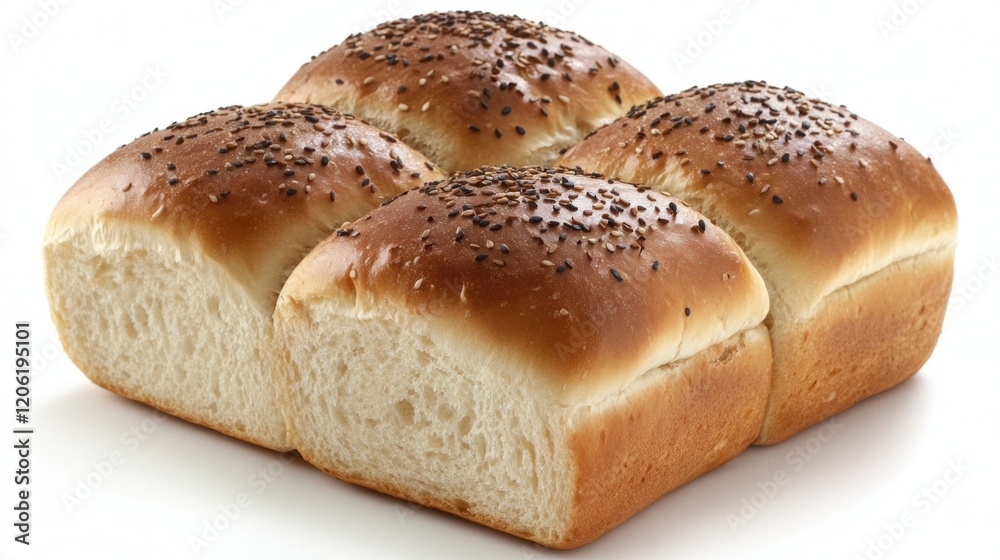 Freshly Baked Soft Rolls with Sesame Seeds on Top Freshly Baked Soft Rolls with Sesame Seeds on Top
