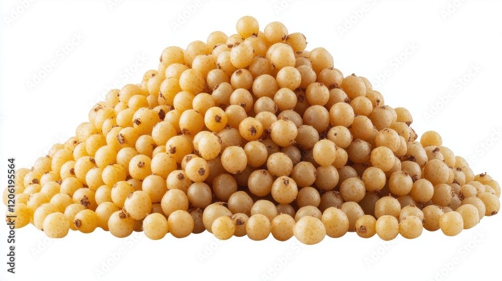 Pile of Small Yellow Spheres on White Background for Fresh Produce Pile of Small Yellow Spheres on White Background for Fresh Produce