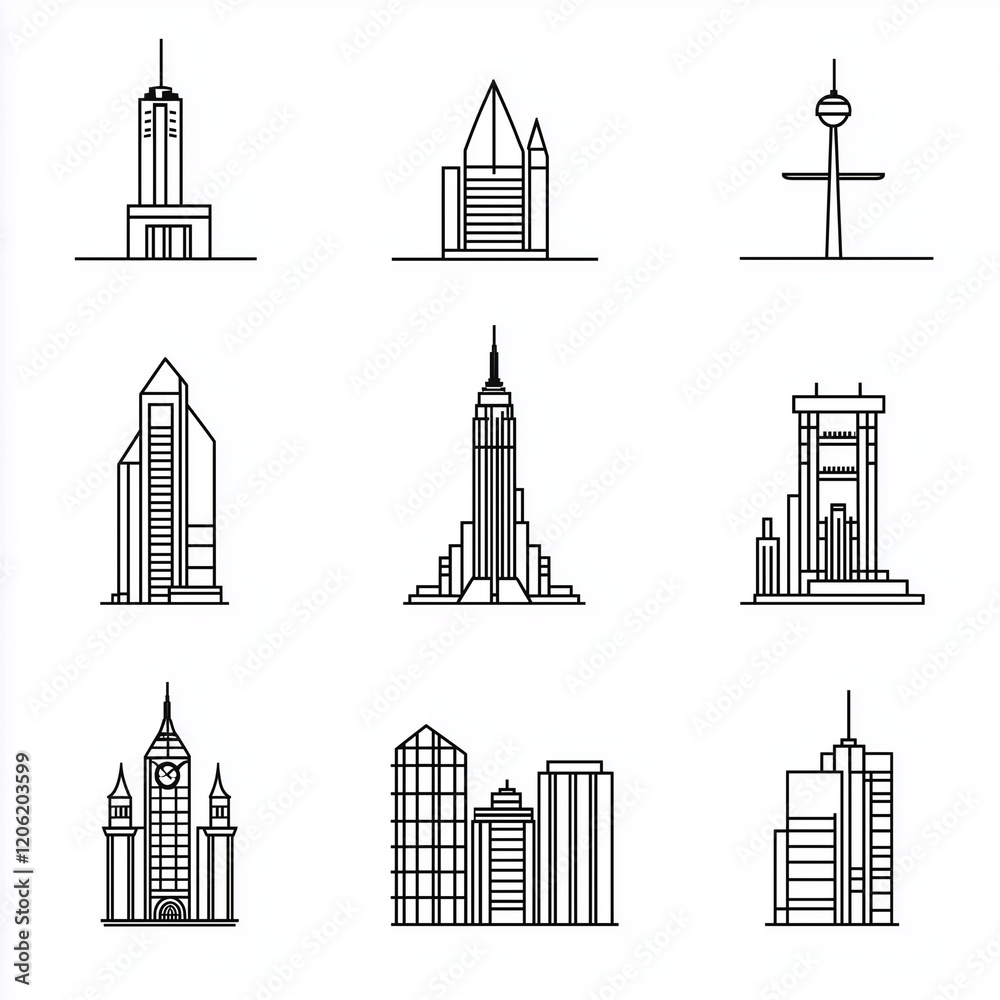 Obraz premium set of buildings