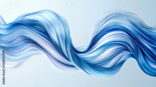 Wallpaper Mural Blue Abstract Wave Flowing Design Background. Torontodigital.ca