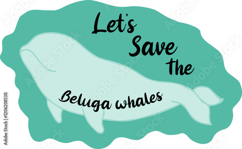 Let's save the beluga whales cartoon