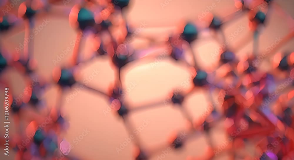 Abstract molecular structure seamless looping 4K Abstract molecular structure seamless looping 4K