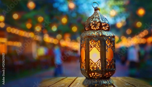 Happy ramadan kareem golden background design