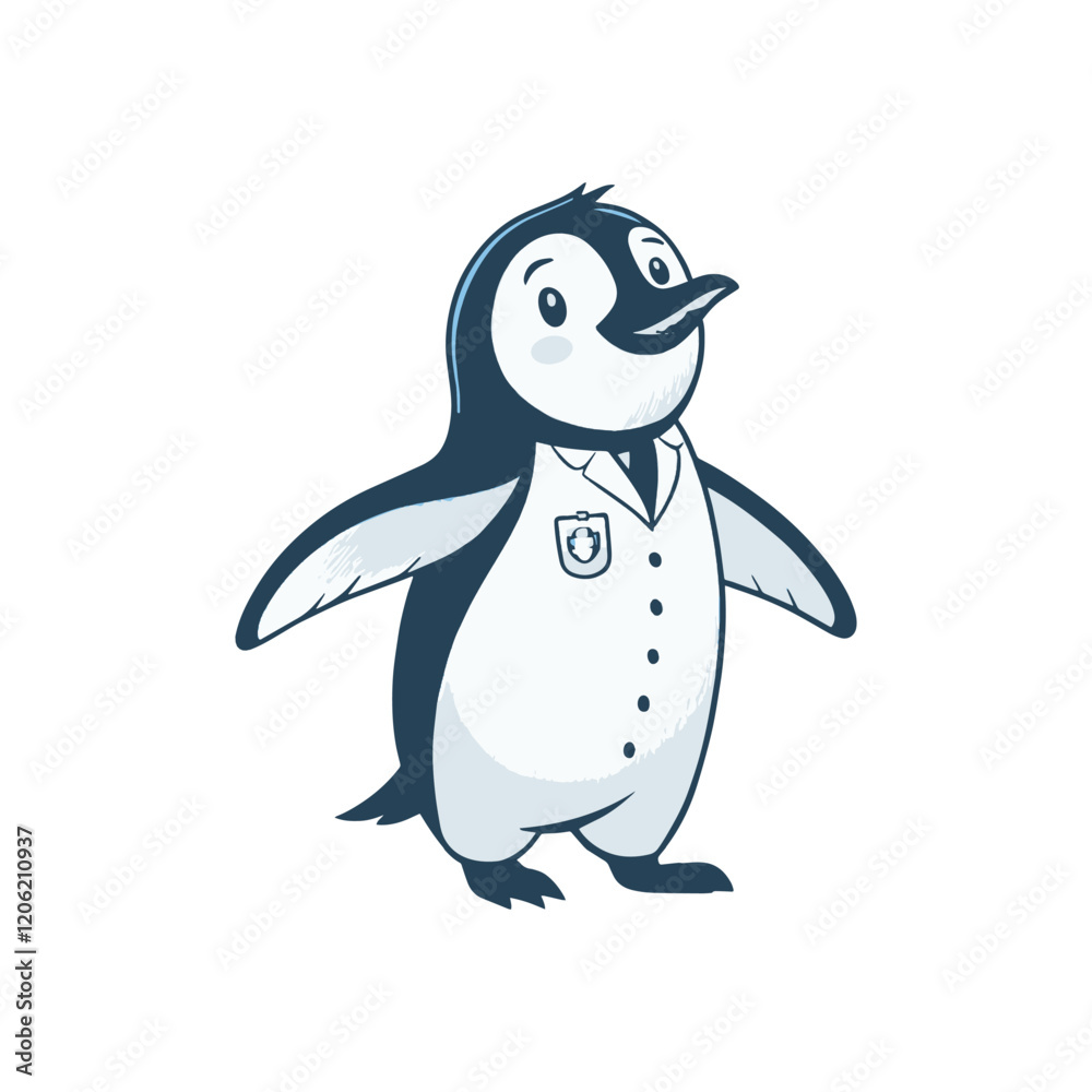 Naklejka premium Penguin icon logo vector
