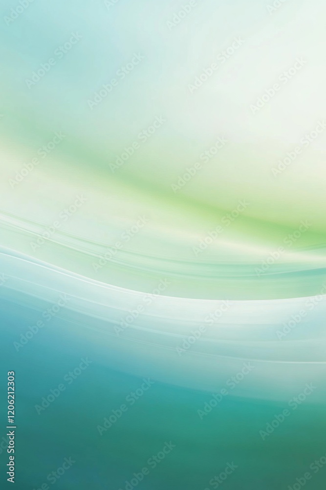 Fototapeta premium A serene abstract gradient background with pastel greens and blues.featuring smooth color shifts.emphasizing tranquility and freshness.ideal for wellness and relaxation