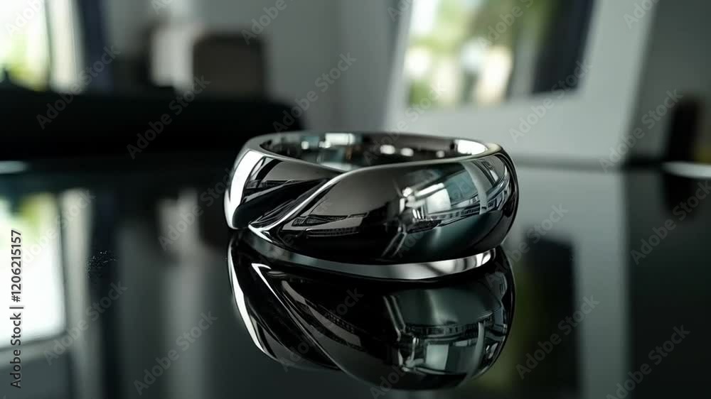 Silver ashtray scene on the table, smooth repeating motion for background video animation. Silver ashtray scene on the table, smooth repeating motion for background video animation.