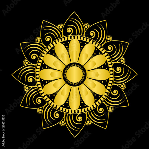 This is a professional Mandala Design Template suitable for all corporate Mandala. Clean & Eye-catchy professional work Create Mandala Mockups for your clients in a few is Luxury Mandala 