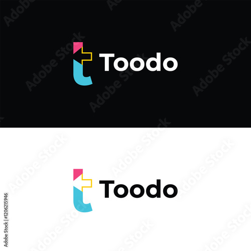 Overlapping one line letter T logotype. stock illustration
Letter T, Logo, Technology, Icon Symbol,  Arow, Multi Colored