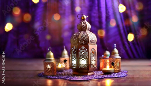 Happy ramadan kareem golden background design