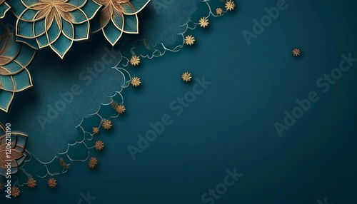 Happy ramadan kareem golden background design