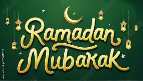 Happy ramadan kareem golden background design