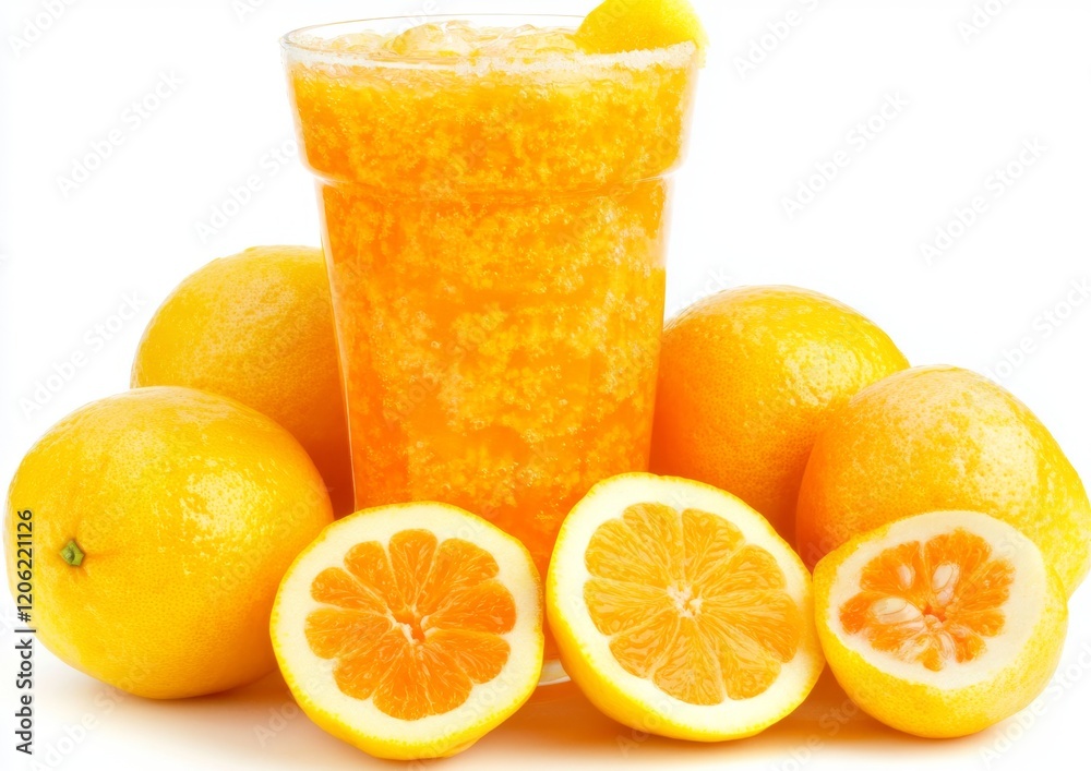 Cocktail yellow and refreshing in a rocks glass with ice and a lemon slice, cutout, png Cocktail yellow and refreshing in a rocks glass with ice and a lemon slice, cutout, png