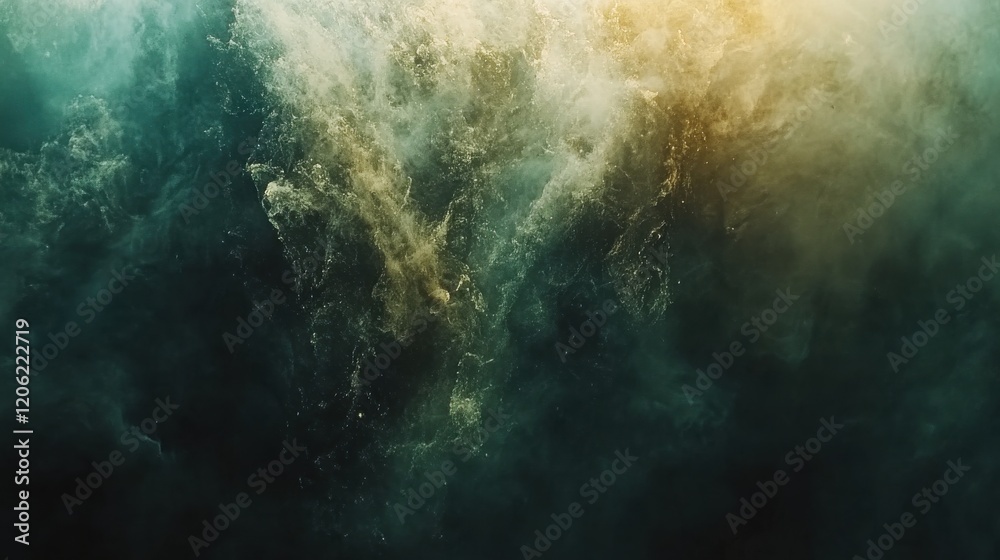 Swirling Smoke Tendrils in Foggy Atmosphere Swirling Smoke Tendrils in Foggy Atmosphere