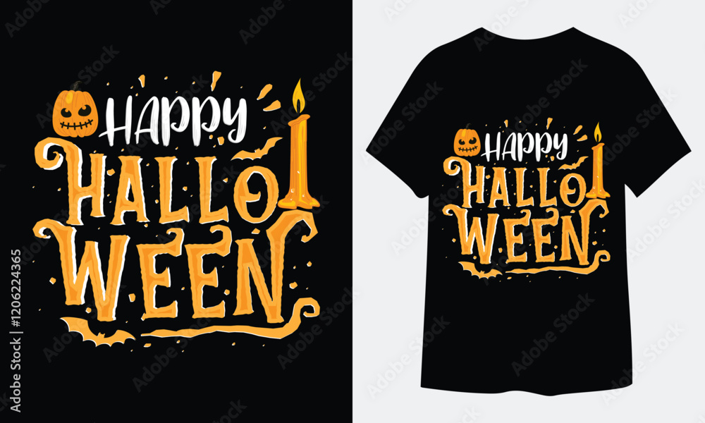 Happy Halloween T Shirt Design, Typography T-shirt Design Happy Halloween T Shirt Design, Typography T-shirt Design