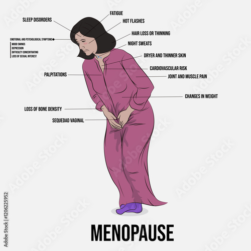 Menopause is the time when the ovaries stop producing hormones and the woman no longer has menstruation.