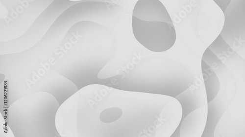 Minimalist looping white liquid pattern background animation.