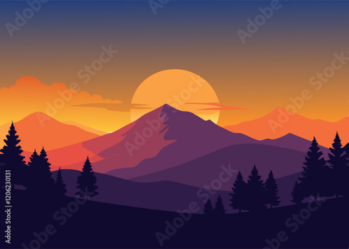 sunrise in mountains