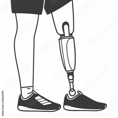 Prosthetic legs schematic