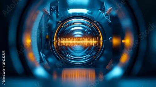 Wallpaper Mural Superconducting magnetic field glowing in a cryogenic chamber Torontodigital.ca
