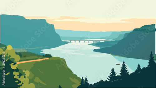 The Majestic Columbia River Gorge.eps