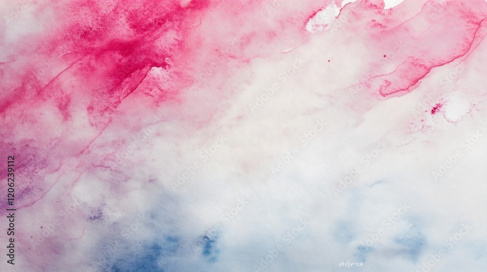 Obraz premium pink and white watercolor splash texture creating abstract vibrant background