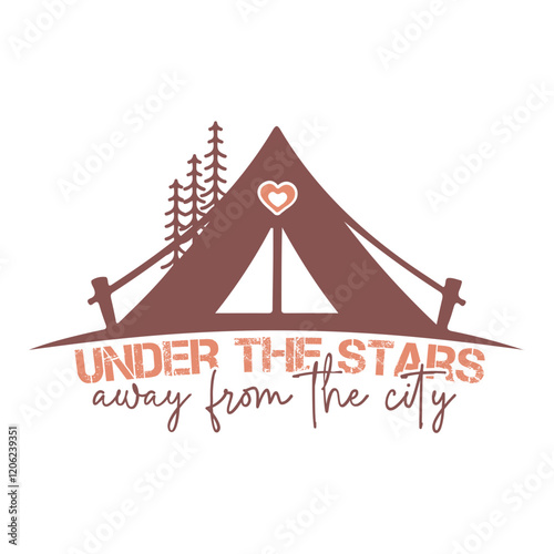 Under the stars away from the city SVG Design
