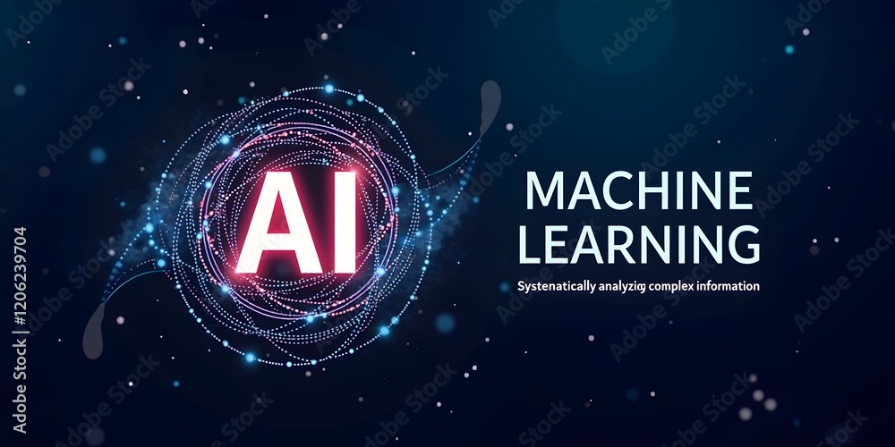 Naklejka premium artificial intelligent machine learning