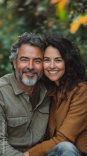 Couple enjoying a joyful moment in a lush garden during a sunny afternoon