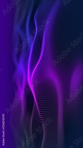 Vibrant abstract wave patterns display dynamic lighting effects that powerfully highlight fluid motion and energy