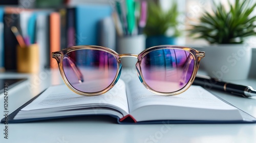 Coffee cups and a rolled towel on a stylish table with plants in a bright roo...