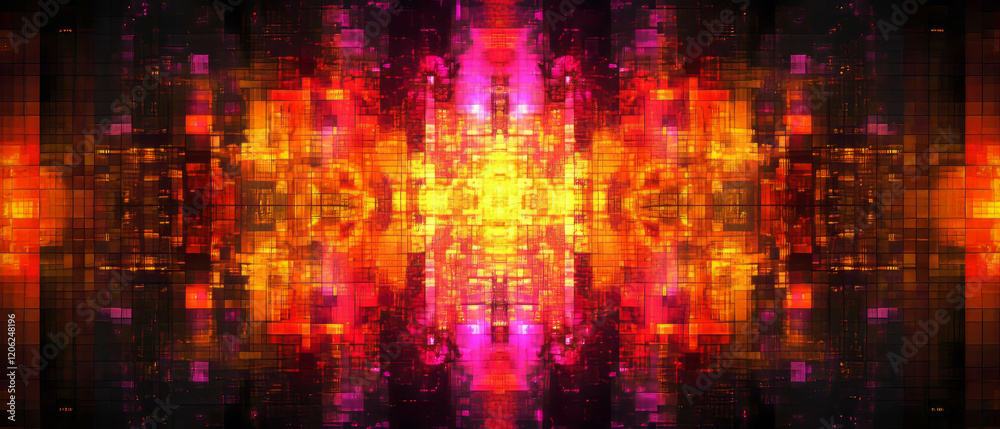 Vivid pixelated patterns create an abstract digital background with vibrant colors and textures Vivid pixelated patterns create an abstract digital background with vibrant colors and textures