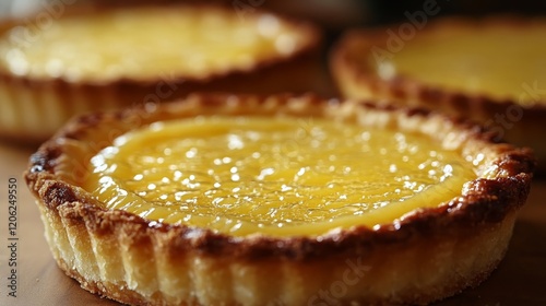 Delicious lemon dessert bars topped with fresh lemon slices arranged neatly o...