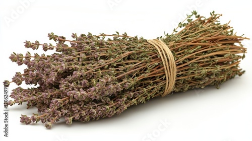 Fresh thyme bundle ready for culinary use in a kitchen setting
