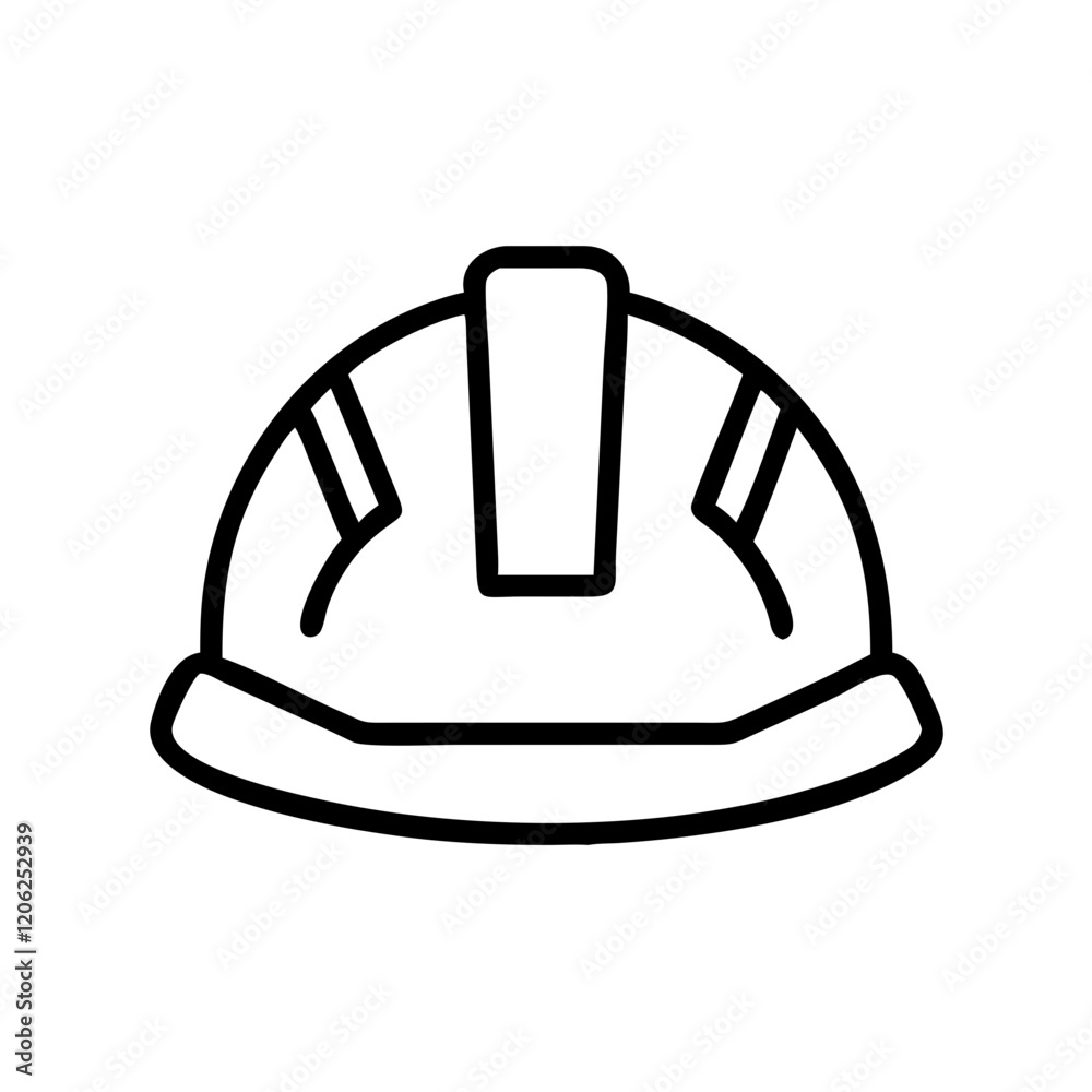 Hard Hat. Minimalistic Home Renovation Icons Hard Hat. Minimalistic Home Renovation Icons
